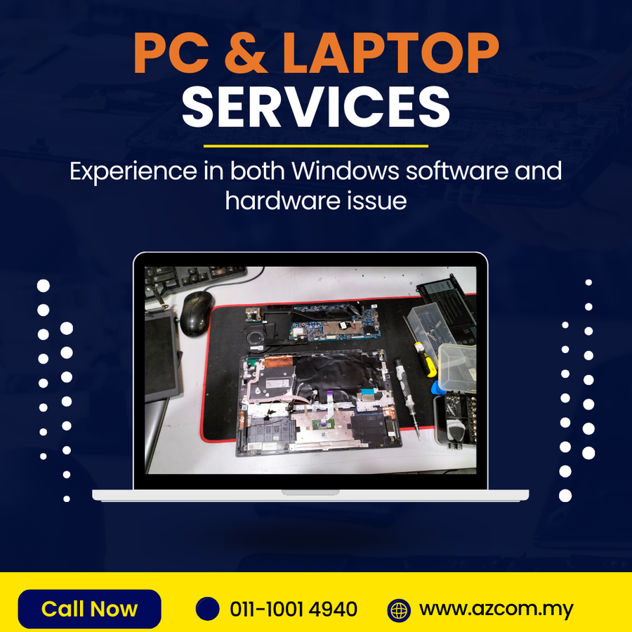 baiki laptop pc jasin