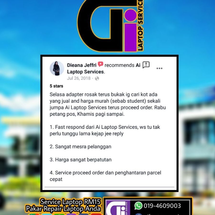 laptop repair di alor gajah malaysia servis berpatutan