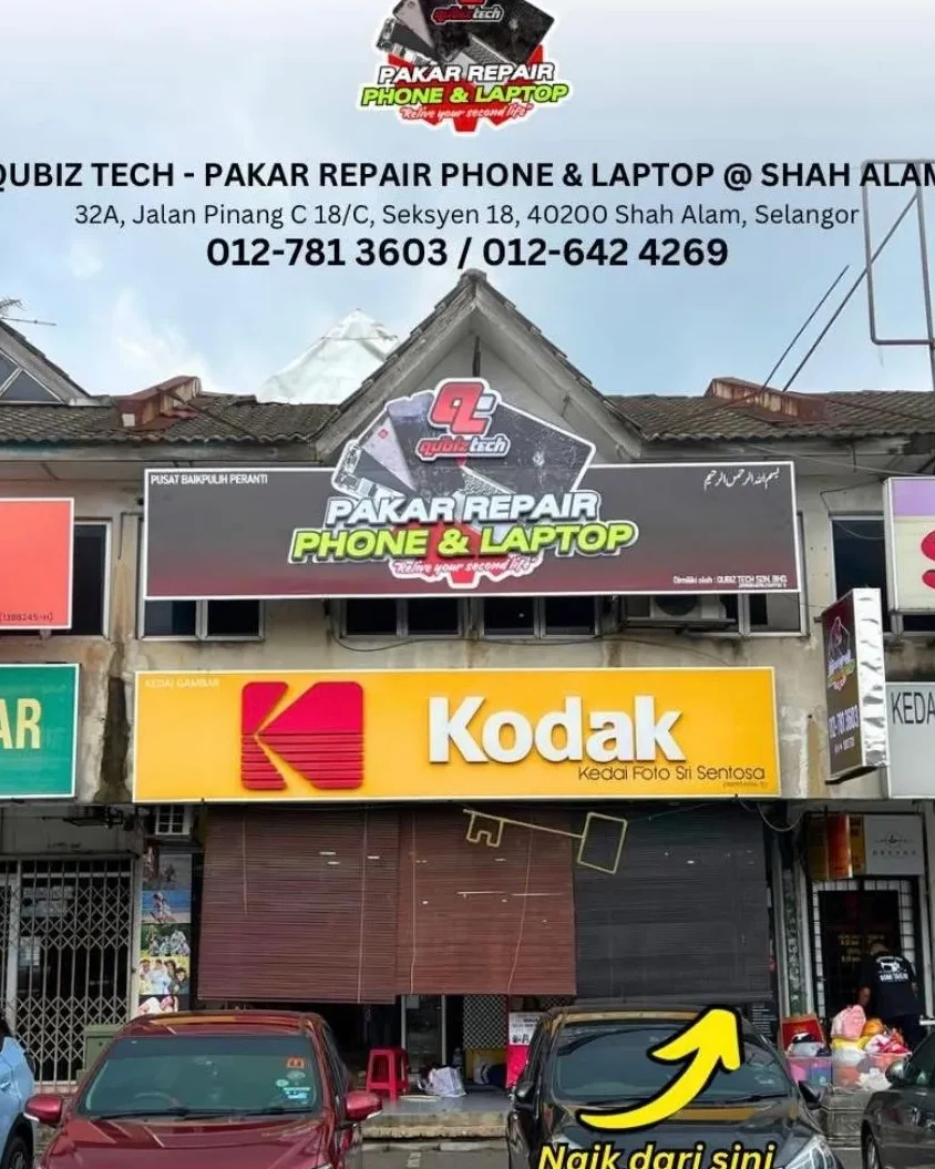 qubiz tech pakar repair phone laptop telok panglima garang